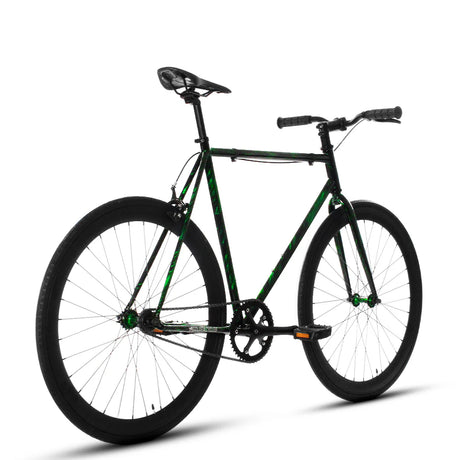 Golden Cycles GC-Green Savage Single Speed Road Bike Steel Frame 700c Wheels Flip-Flop Hub