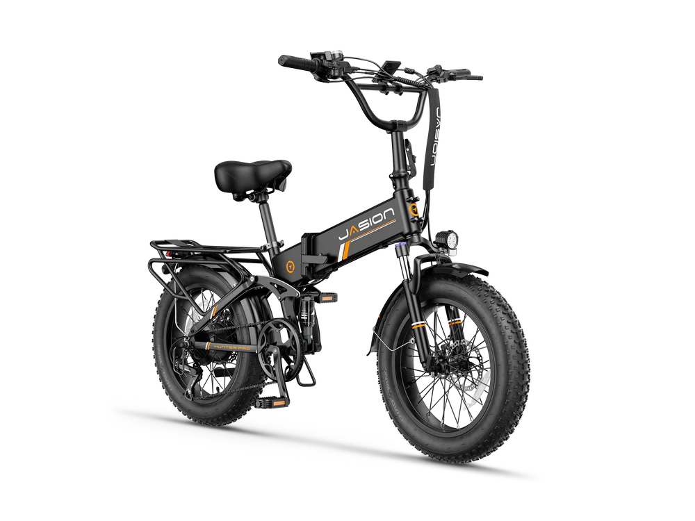 Jasion Hunter Pro Folding Electric Bike 1000W Motor 28 mph 48V 15Ah Battery