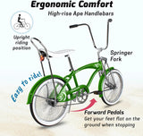 20" Hyena Classic Beach Lowrider Bike w/140H Wheel, Single Speed, w/ Banana Seat