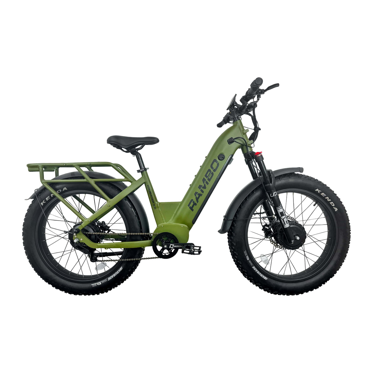 Rambo Krusader 3.0 All-Wheel Drive Up to 28 MPH Dual 500W 48V 15Ah Electric Hunting Bike
