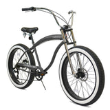 Micargi Largo GT7 26" Beach Cruiser Bike 7-Speed Steel Frame 26x4.0 Fat Tires