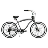 Micargi Largo GT7 26" Beach Cruiser Bike 7-Speed Steel Frame 26x4.0 Fat Tires