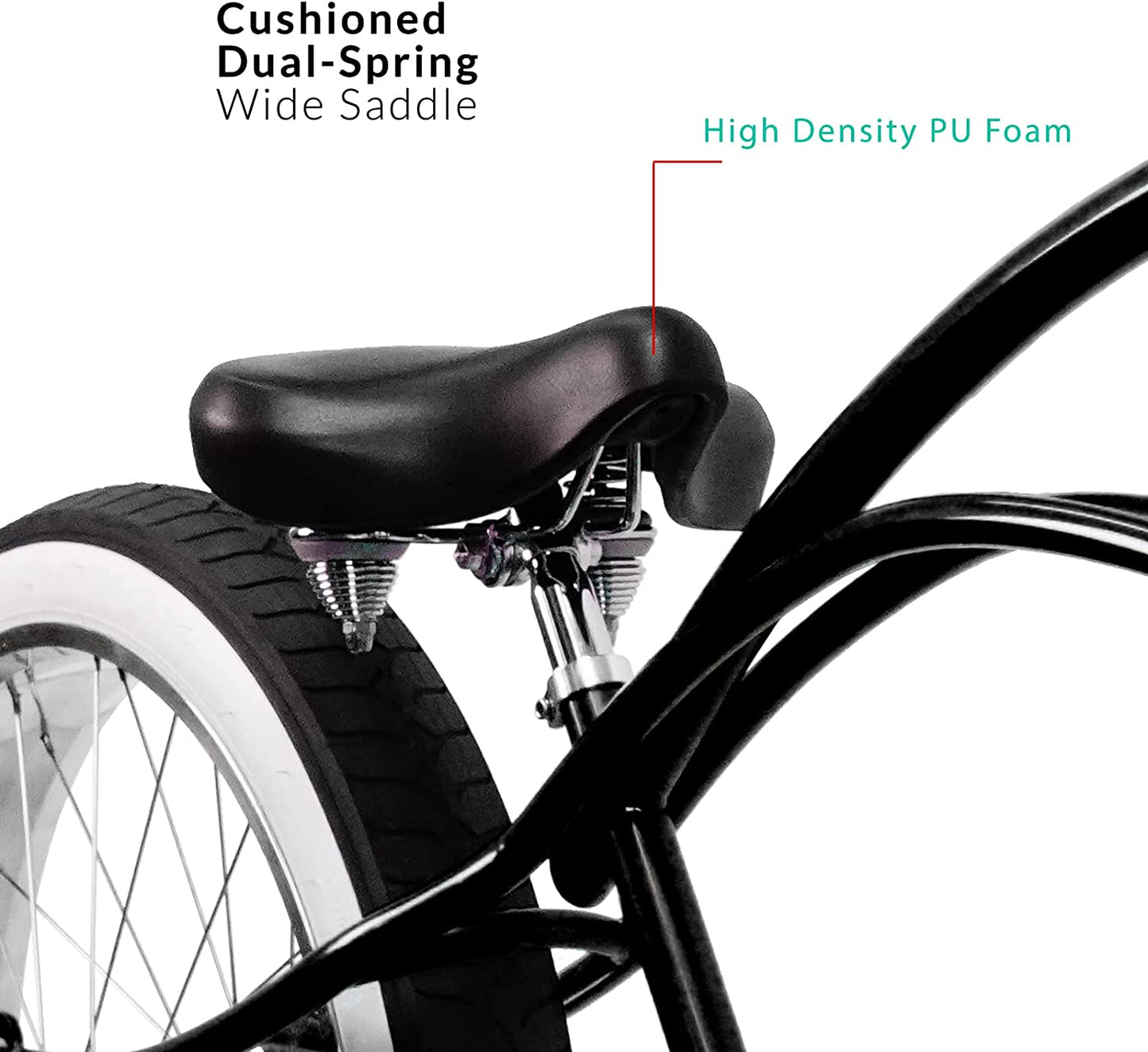 Tracer Master DS 26" Dual Springer Chopper Stretch Beach Cruiser Bike