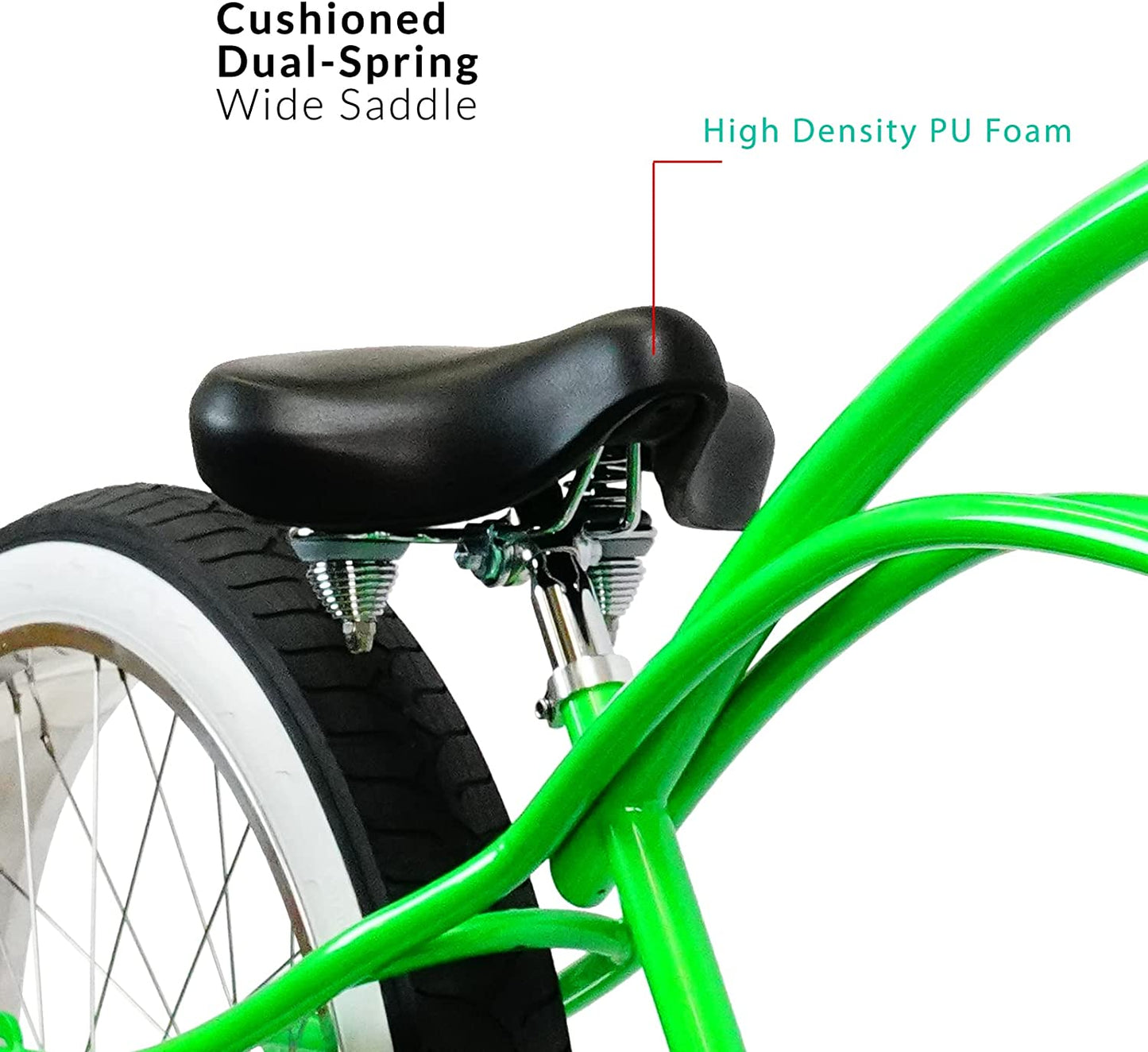 Tracer Master DS 26" Dual Springer Chopper Stretch Beach Cruiser Bike