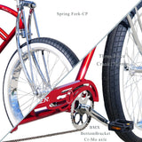 Tracer Master DS 26" Dual Springer Chopper Stretch Beach Cruiser Bike