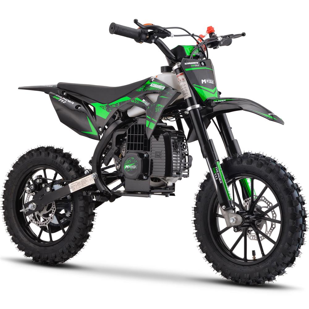 MotoTec Thunder 50cc 2-Stroke Kids Gas Dirt Bike - Green