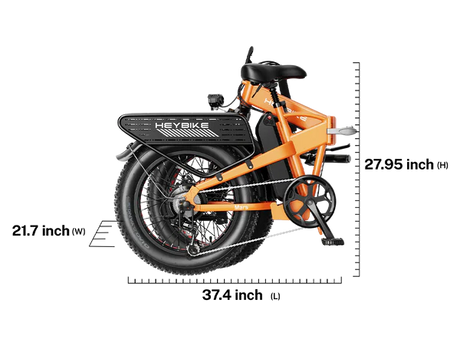 Heybike Mars 2.0 Folding Electric Bicycle 1000W Motor 28 mph 600Wh Battery
