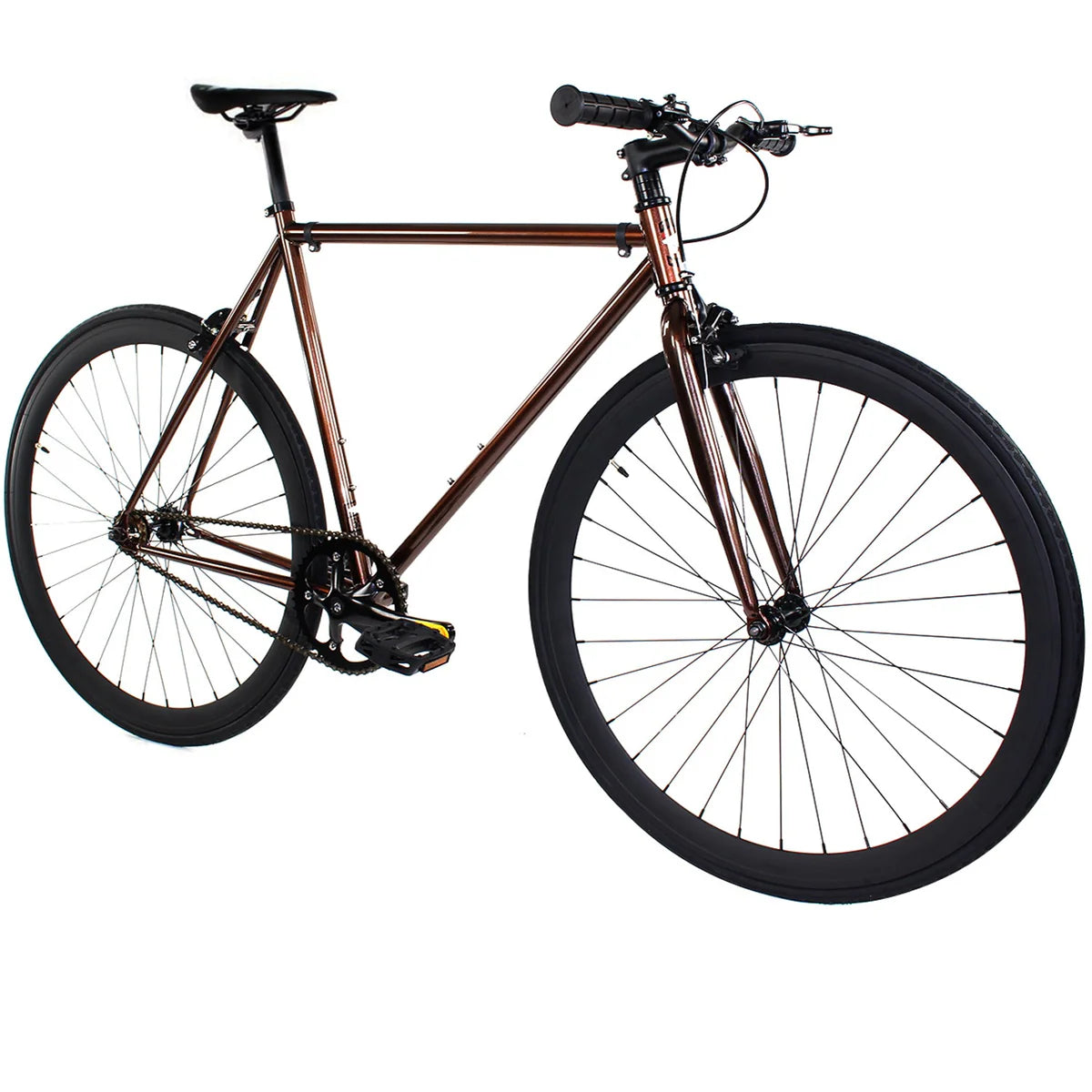 Golden Cycles GC-Copper Single Speed Road Bike Steel Frame 700c Wheels Flip-Flop Hub