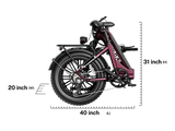 Heybike Ranger S Folding Electric Bicycle 1000W Motor 28 mph 48V 14.4Ah Battery