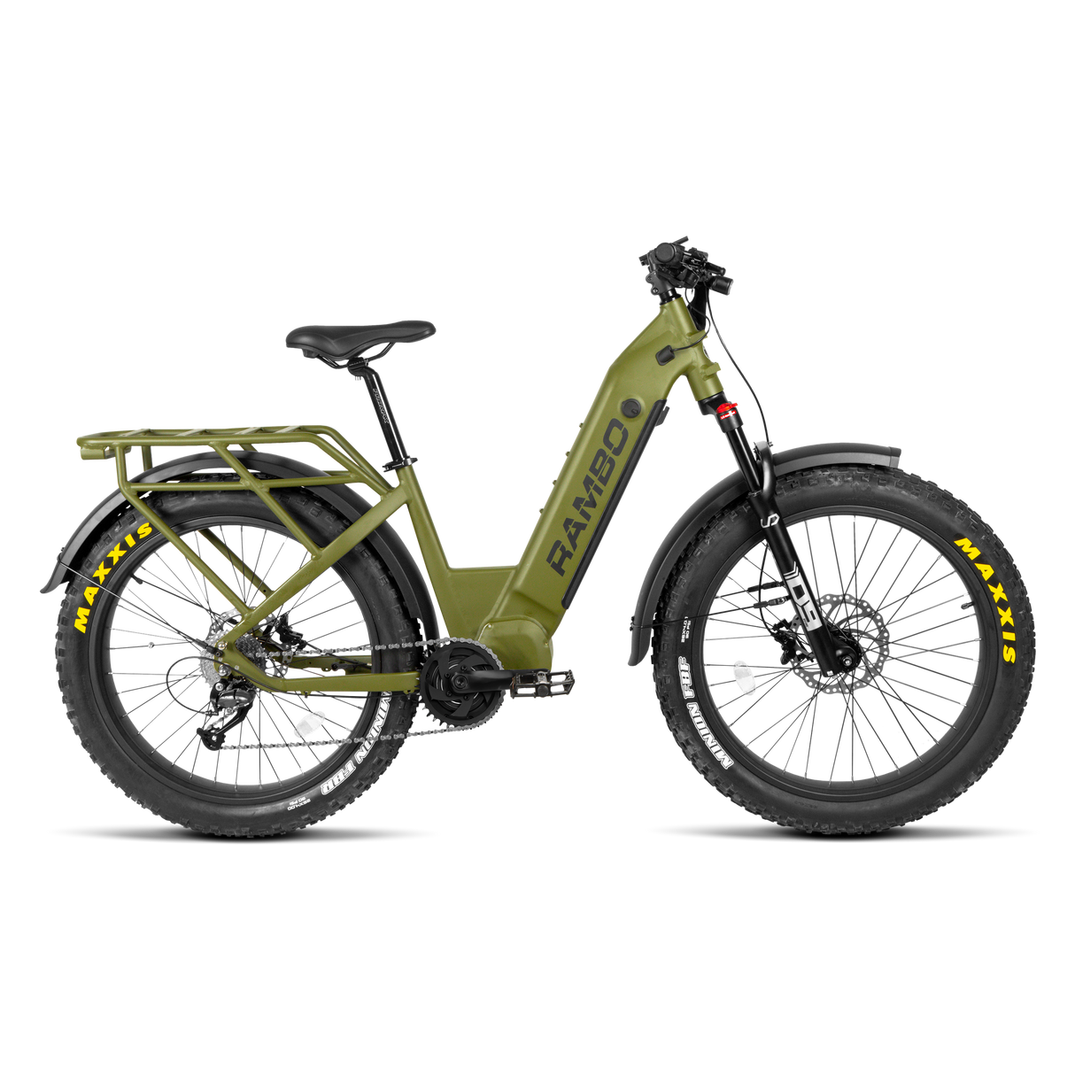 Rambo Rebel 2.0 Up to 32 MPH 1000W 48V 15Ah Mid-Drive Electric Bike