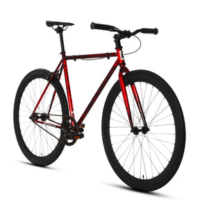 Golden Cycles GC-Red Savage Single Speed Road Bike Steel Frame 700c Wheels Flip-Flop Hub
