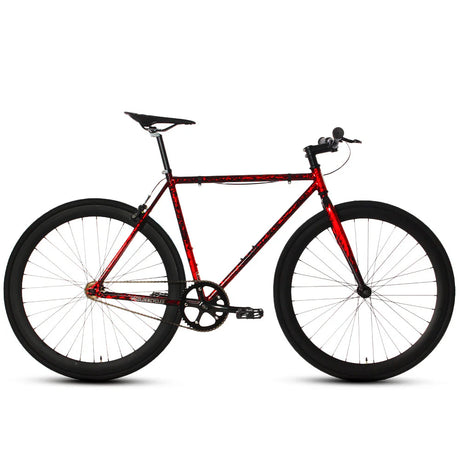 Golden Cycles GC-Red Savage Single Speed Road Bike Steel Frame 700c Wheels Flip-Flop Hub