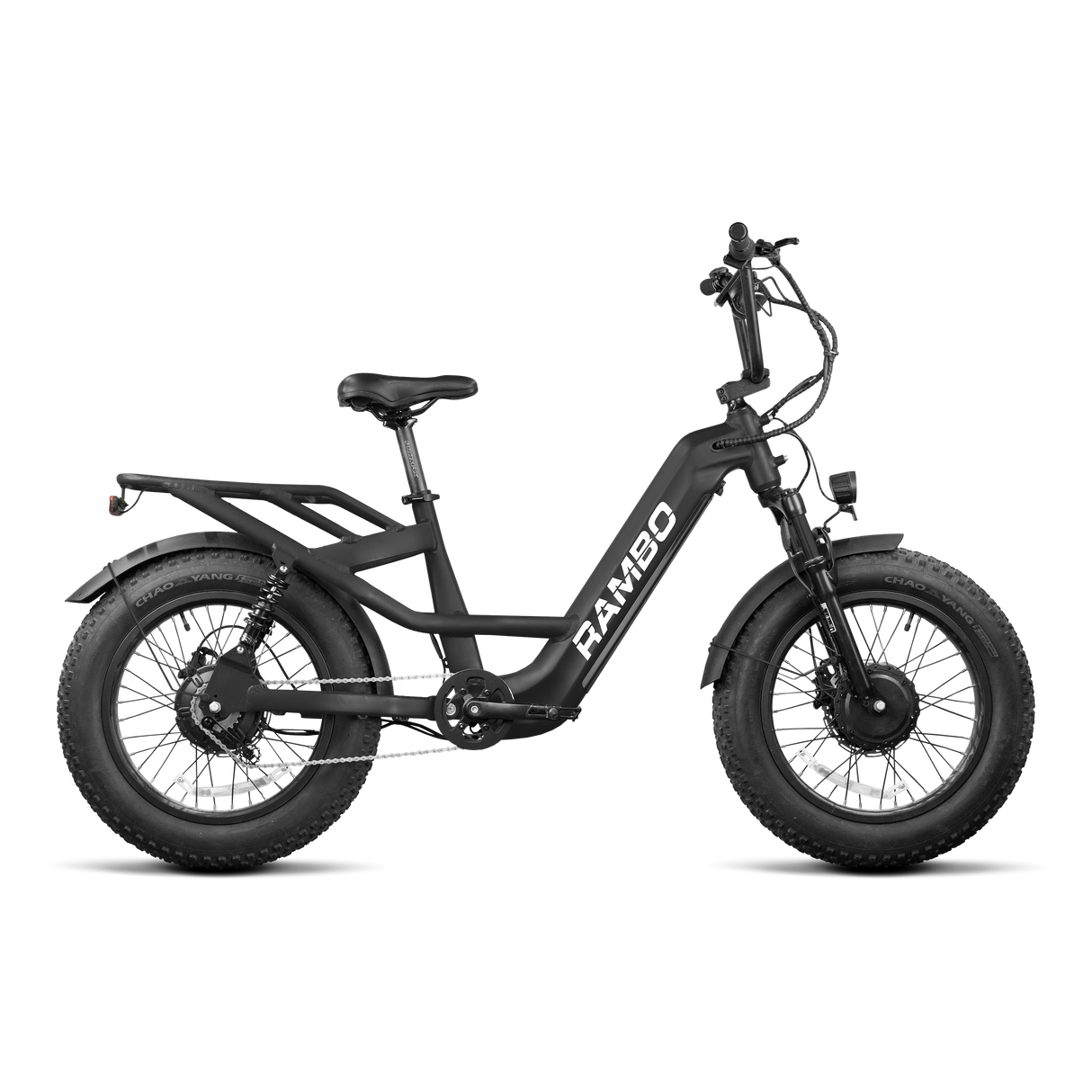 Rambo Revolt AWD Step Thru Up to 25 MPH 1000W 52V 15Ah All-Wheel Drive Electric Bike