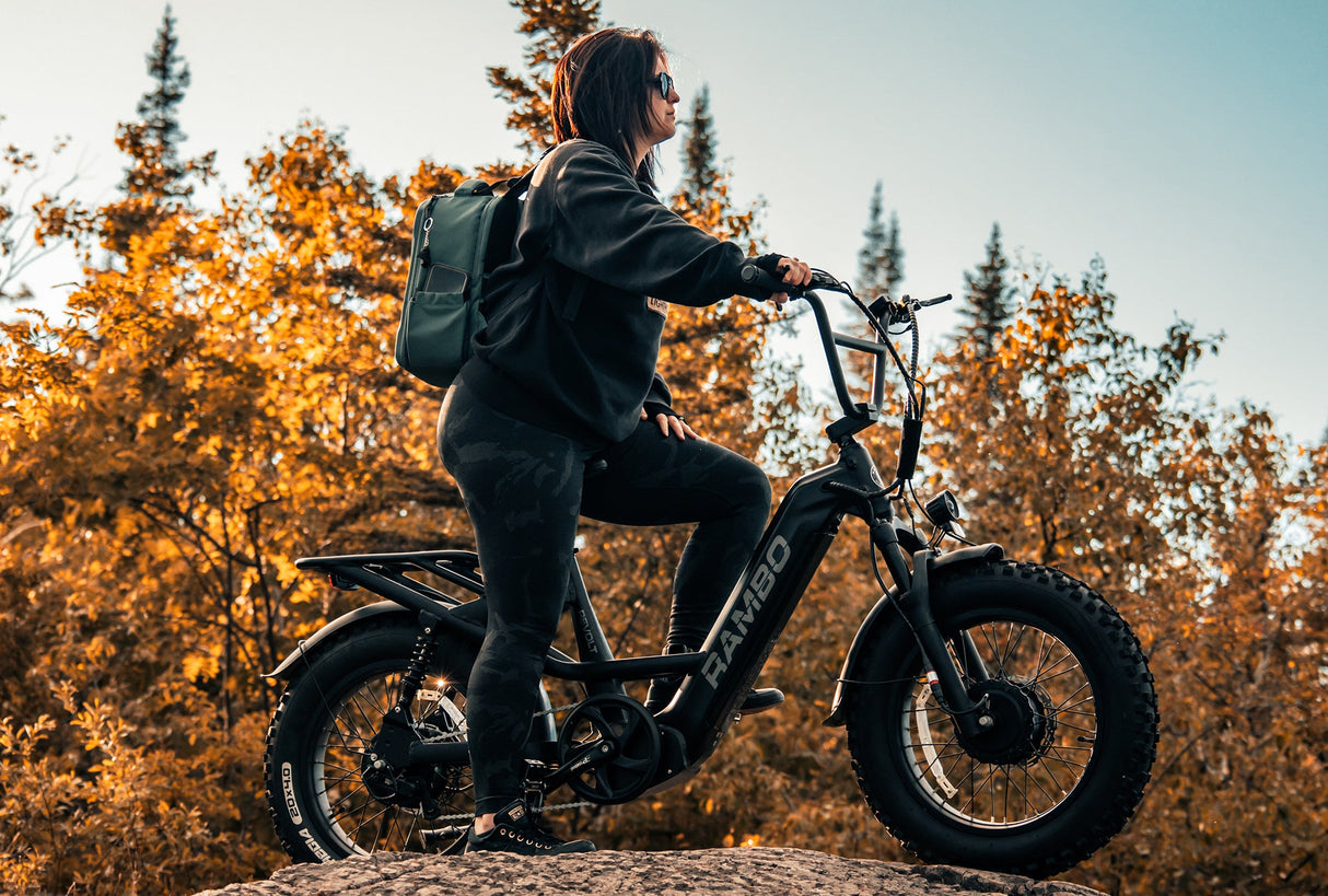 Rambo Revolt AWD Step Thru Up to 25 MPH 1000W 52V 15Ah All-Wheel Drive Electric Bike
