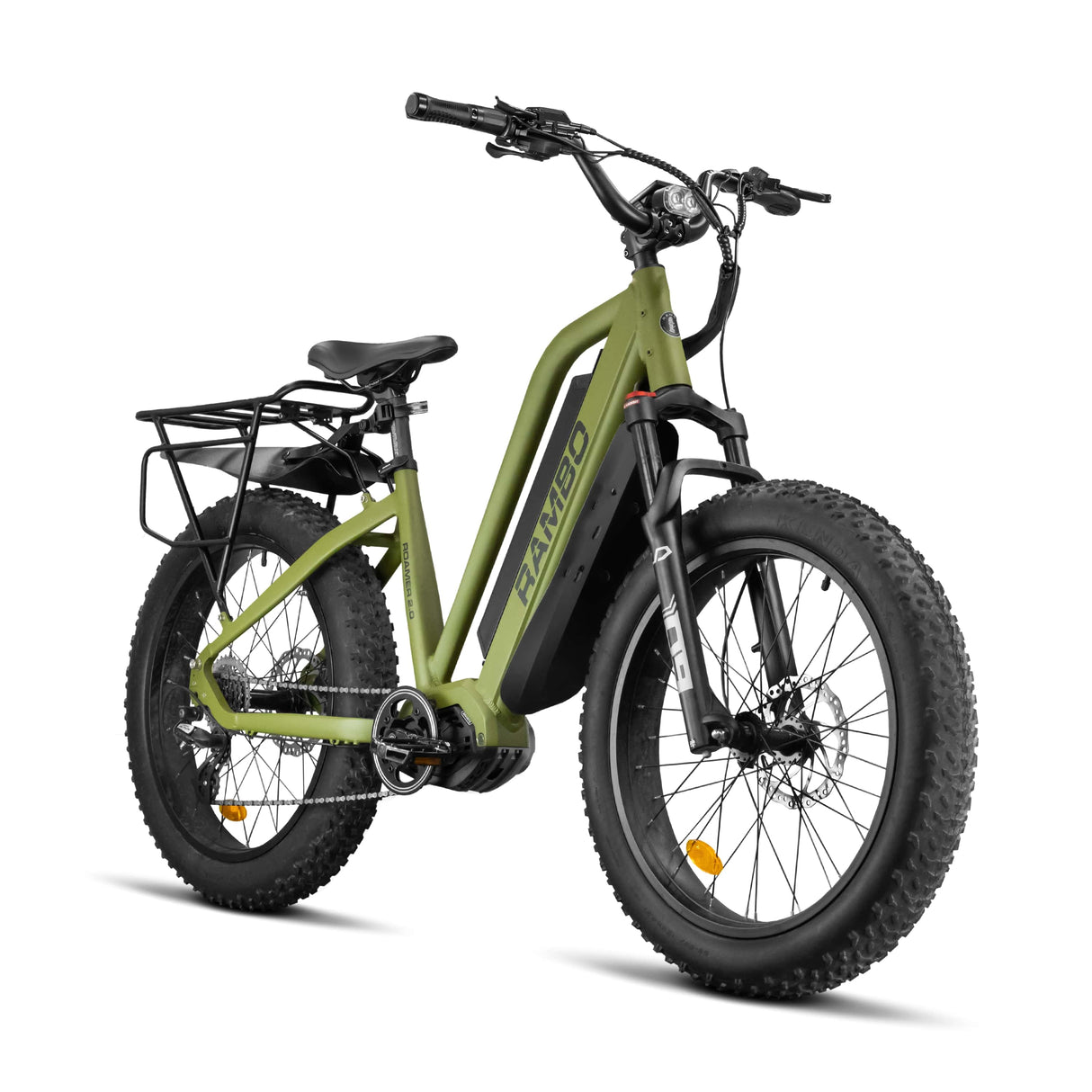 Rambo Roamer 2.0 Up to 28 MPH 750W 48V 15Ah/20Ah Mid-Drive Electric Hunting Bike