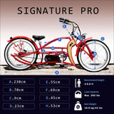 Tracer Signature Pro 800W Chopper Cruiser E-Bike, 48V 17.5Ah Battery, 25 MPH Top Speed, 30 Mile Range, 26” Fat Tires