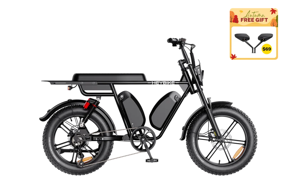 Heybike Saturn Electric Bike – 1000W Motor, 28 MPH, Single or Dual Battery