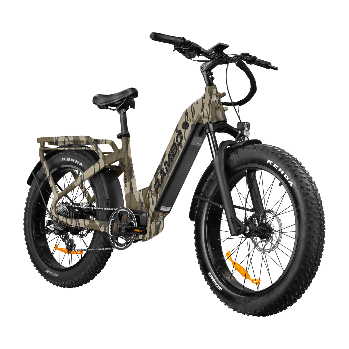 Rambo Savage 2.0 Up to 30 MPH 750W–1000W 48V 15Ah/20Ah Hub Drive Electric Hunting Bike