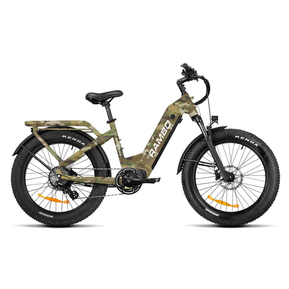Rambo Savage 2.0 Up to 30 MPH 750W–1000W 48V 15Ah/20Ah Hub Drive Electric Hunting Bike