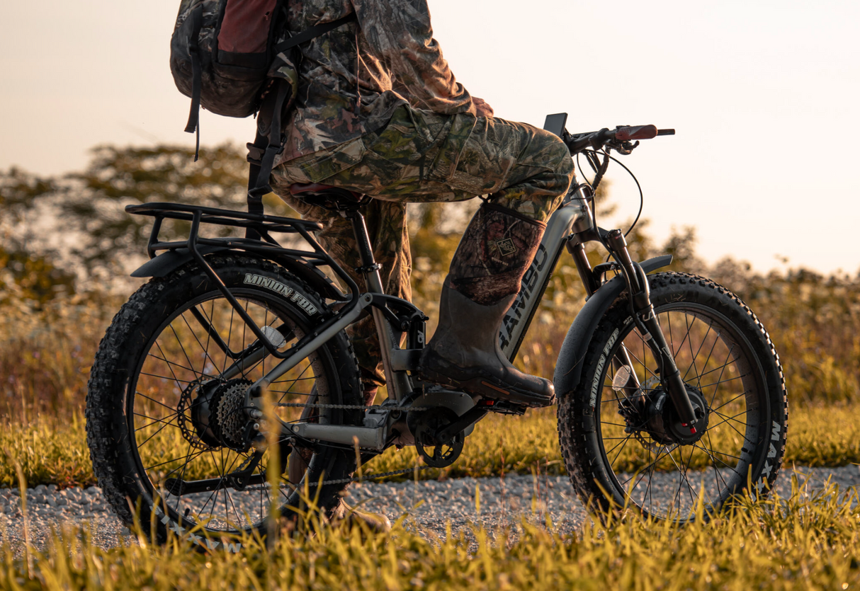 Rambo Hellcat 2.0 FS All-Wheel Drive Up to 32 MPH Dual 1000W 48V 20Ah Electric Hunting Bike