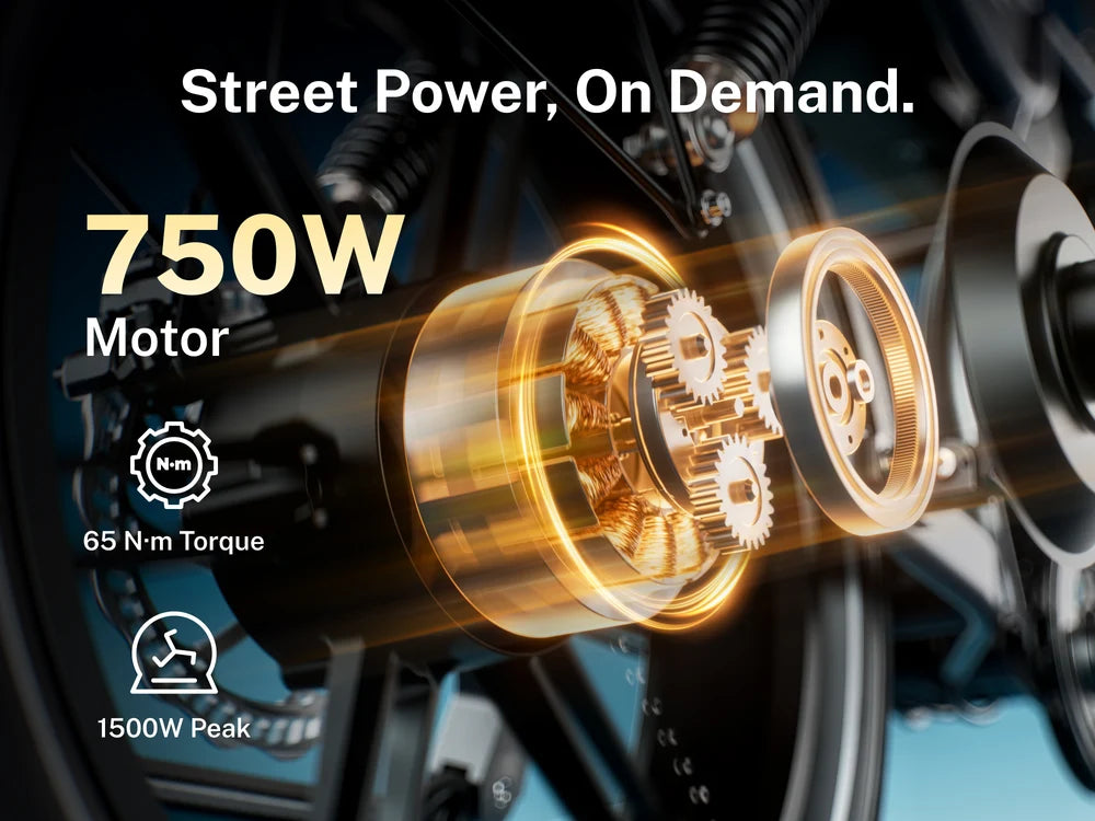 Heybike Titan Moped-Style Electric Bike – 750W, 20 MPH, 80-Mile Range