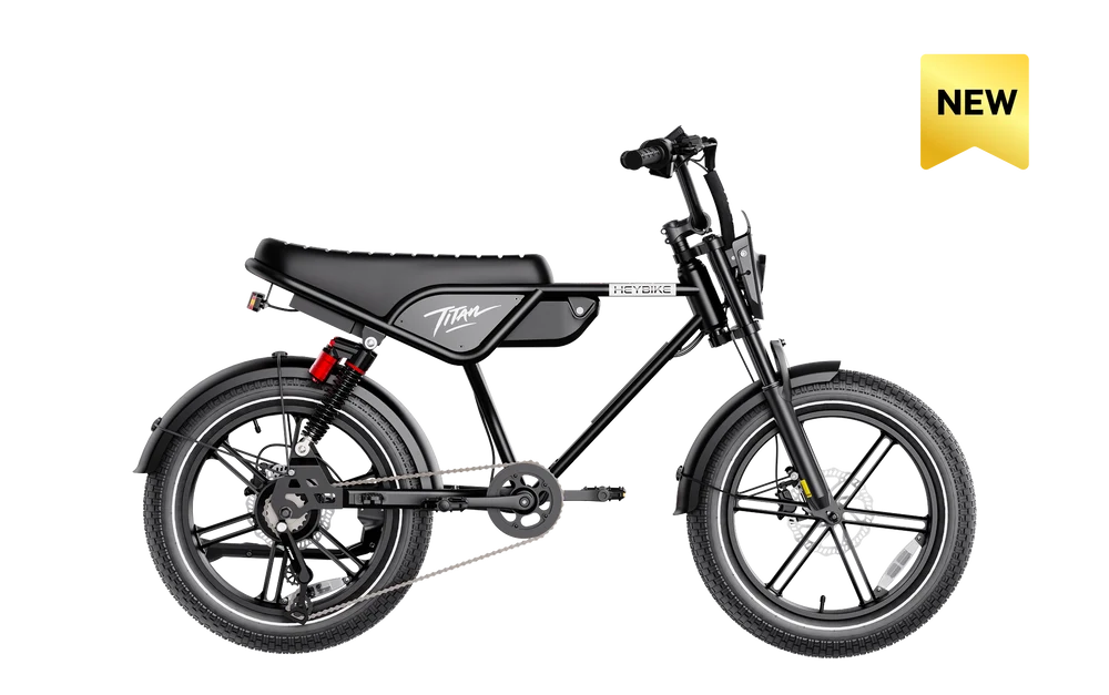Heybike Titan Moped-Style Electric Bike – 750W, 20 MPH, 80-Mile Range