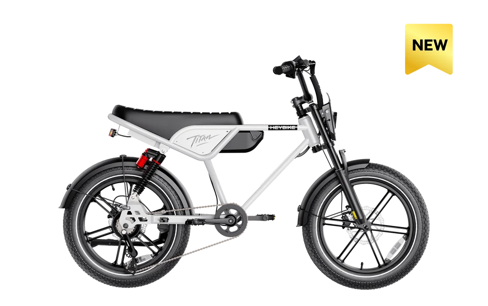 Heybike Titan Moped-Style Electric Bike – 750W, 20 MPH, 80-Mile Range