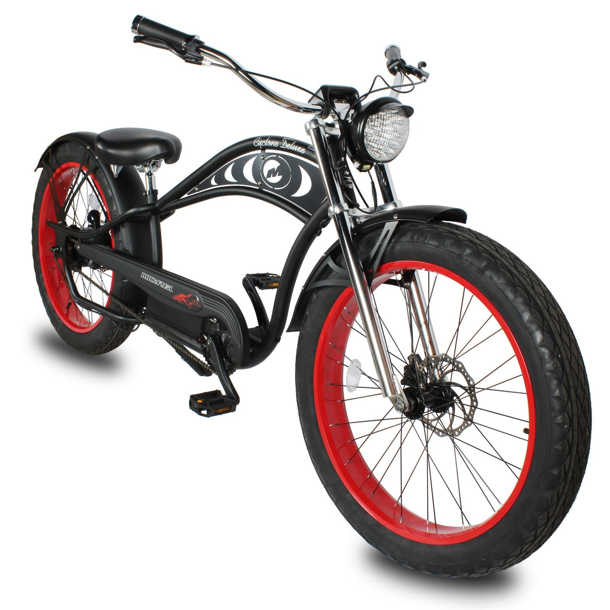Micargi Cyclone 500W 26" Electric Fat Tire Cruiser 48V 11.6Ah Top Speed 20MPH