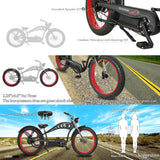 Micargi Cyclone 500W 26" Electric Fat Tire Cruiser 48V 11.6Ah Top Speed 20MPH