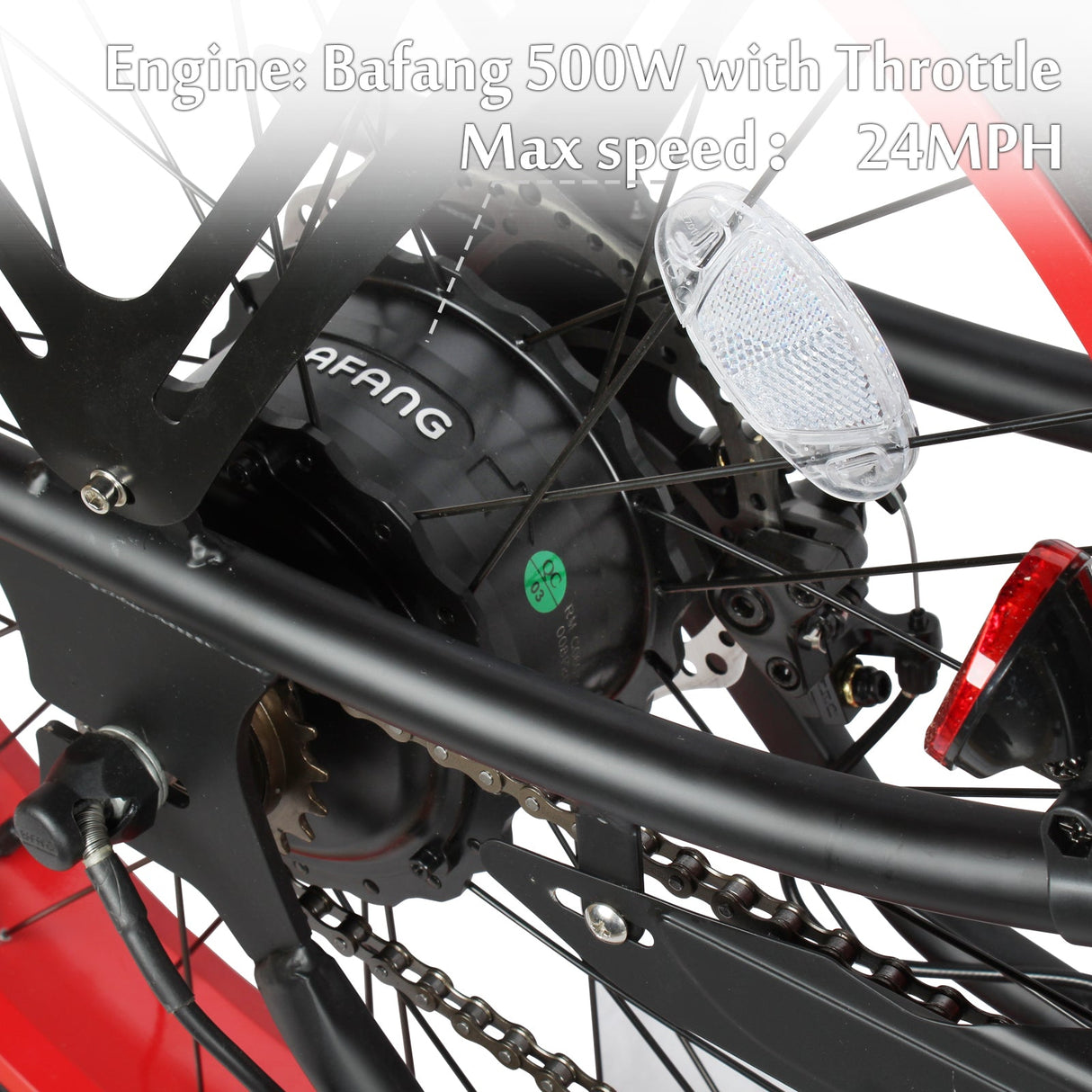 Micargi Cyclone 500W 26" Electric Fat Tire Cruiser 48V 11.6Ah Top Speed 20MPH