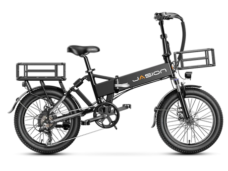 Jasion EB7 2.0 Road Trip Folding Electric Bike 850W Motor 28 mph 48V 10Ah Battery