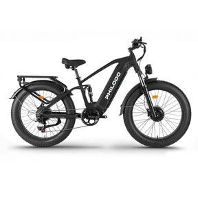PHILODO FALCON Step-Over 60V Dual Motor Electric Bike – 5000W Peak, 40-45 MPH, 60V 32Ah UL Battery, Full Suspension Fat Tire eBike
