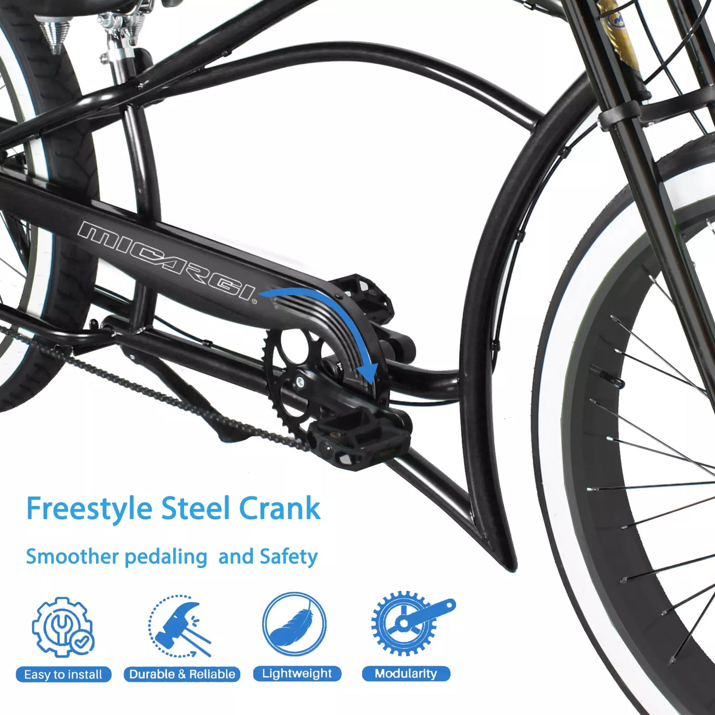 Micargi Boston GT7 Stretch Cruiser Bicycle