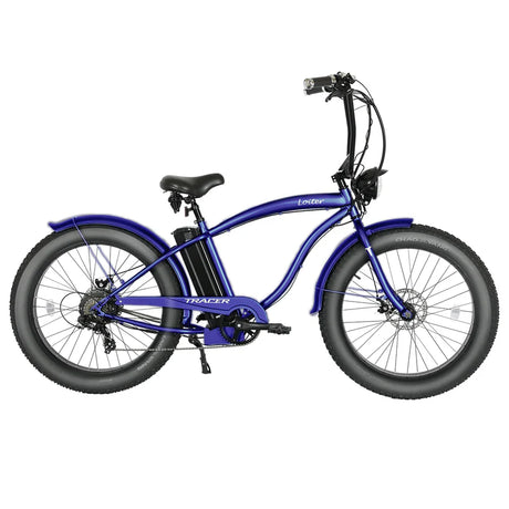 Tracer Loiter 26" 800W Cruiser E-Bike, 48V 17.5Ah Battery, 40–50 Mile Range, 26×4.0 Fat Tires, Shimano 7-Speed, Up to 25 MPH
