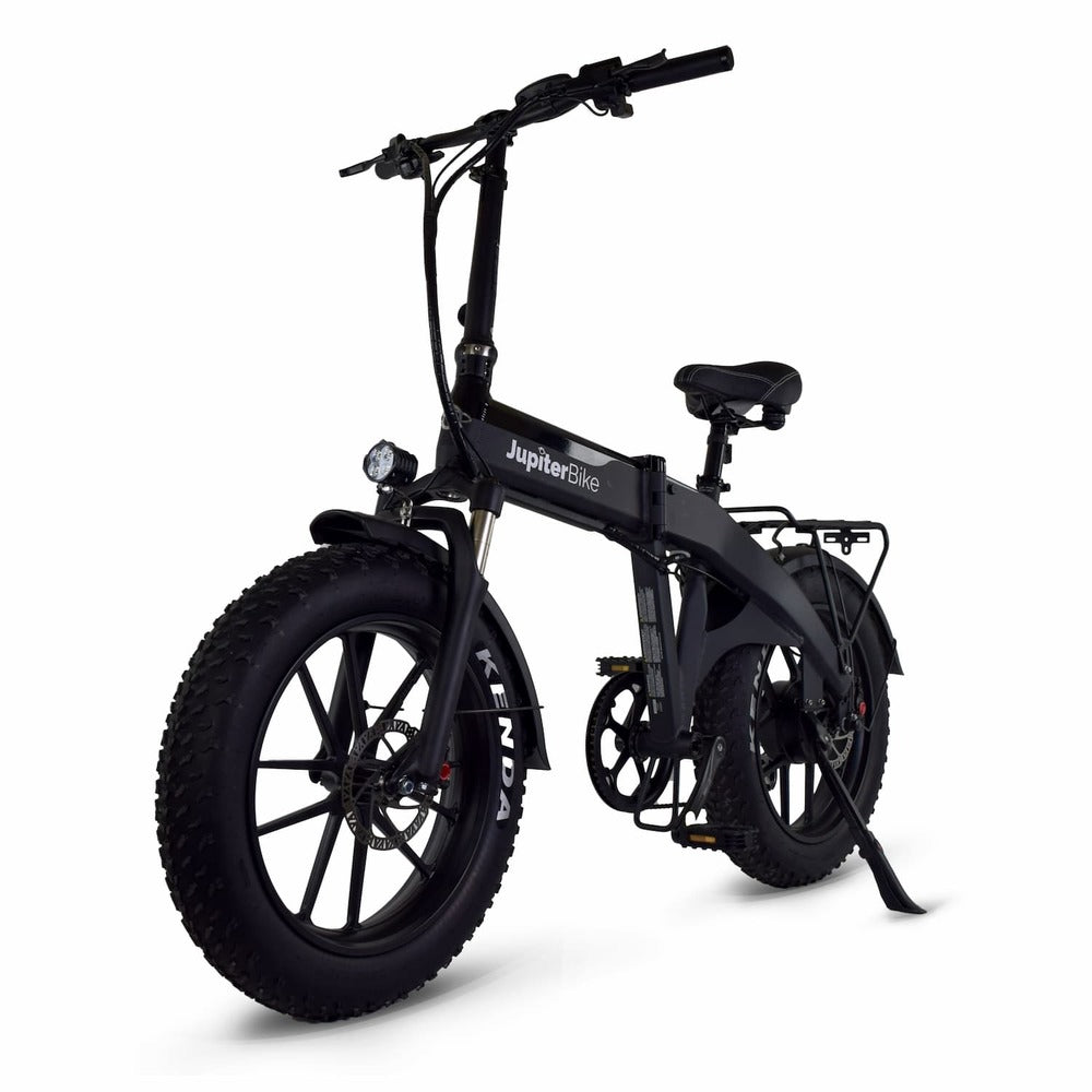 JupiterBike Defiant Pro Fat Tire Folding Electric Bike - Black