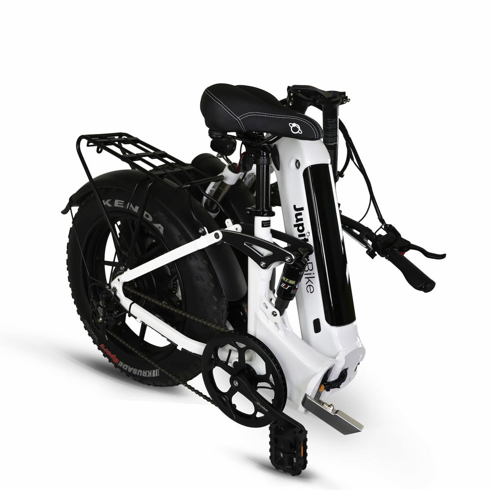JupiterBike Defiant ST Fat Tire Folding Electric Bike -Black