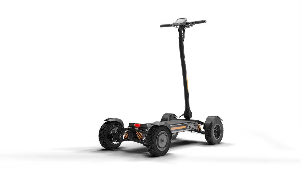 CycleBoard X-QUAD 4-Wheel Electric Scooter, Dual 1500W Motors (3000W Peak), 27 mph Top Speed, 60V 30Ah Battery, Up to 50-Mile Range