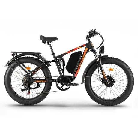 PHILODO Forester 60V Dual Motor Electric Bike – Full Suspension Fat Tire eBike, Long Range 60V Battery, High Power All-Terrain Electric Bicycle