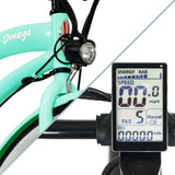 Tracer OMEGA 500W 26" 7-Speed Electric Beach Cruiser Bike for Women, 48V 14Ah Battery, 30–50 Mile Range, 26” Tires, Up to 25 MPH