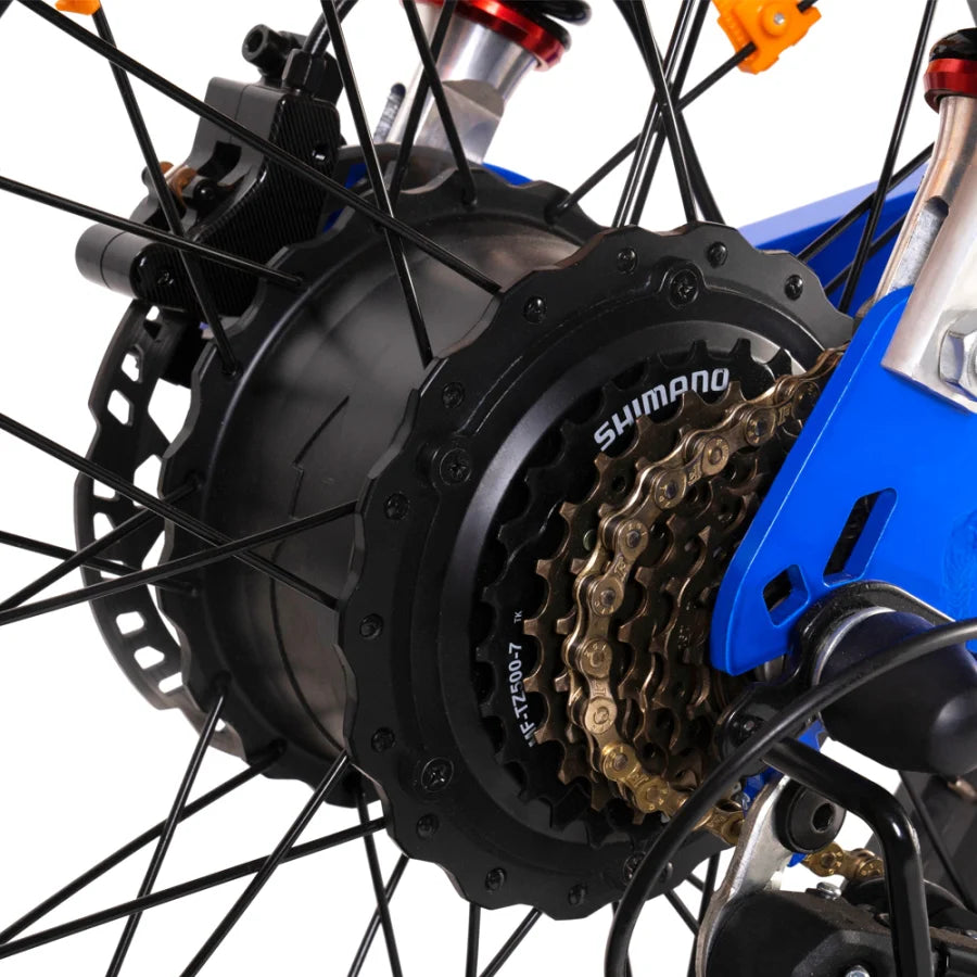 HappyRun G100 – 2000W Dual Battery Long-Range Electric Bike | Full Suspension, NFC Unlock, Retro-Inspired Design