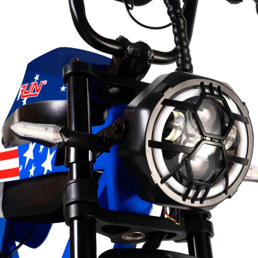 HappyRun G100 – 2000W Dual Battery Long-Range Electric Bike | Full Suspension, NFC Unlock, Retro-Inspired Design