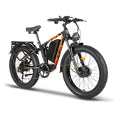 PHILODO Forester 60V Dual Motor Electric Bike – Full Suspension Fat Tire eBike, Long Range 60V Battery, High Power All-Terrain Electric Bicycle