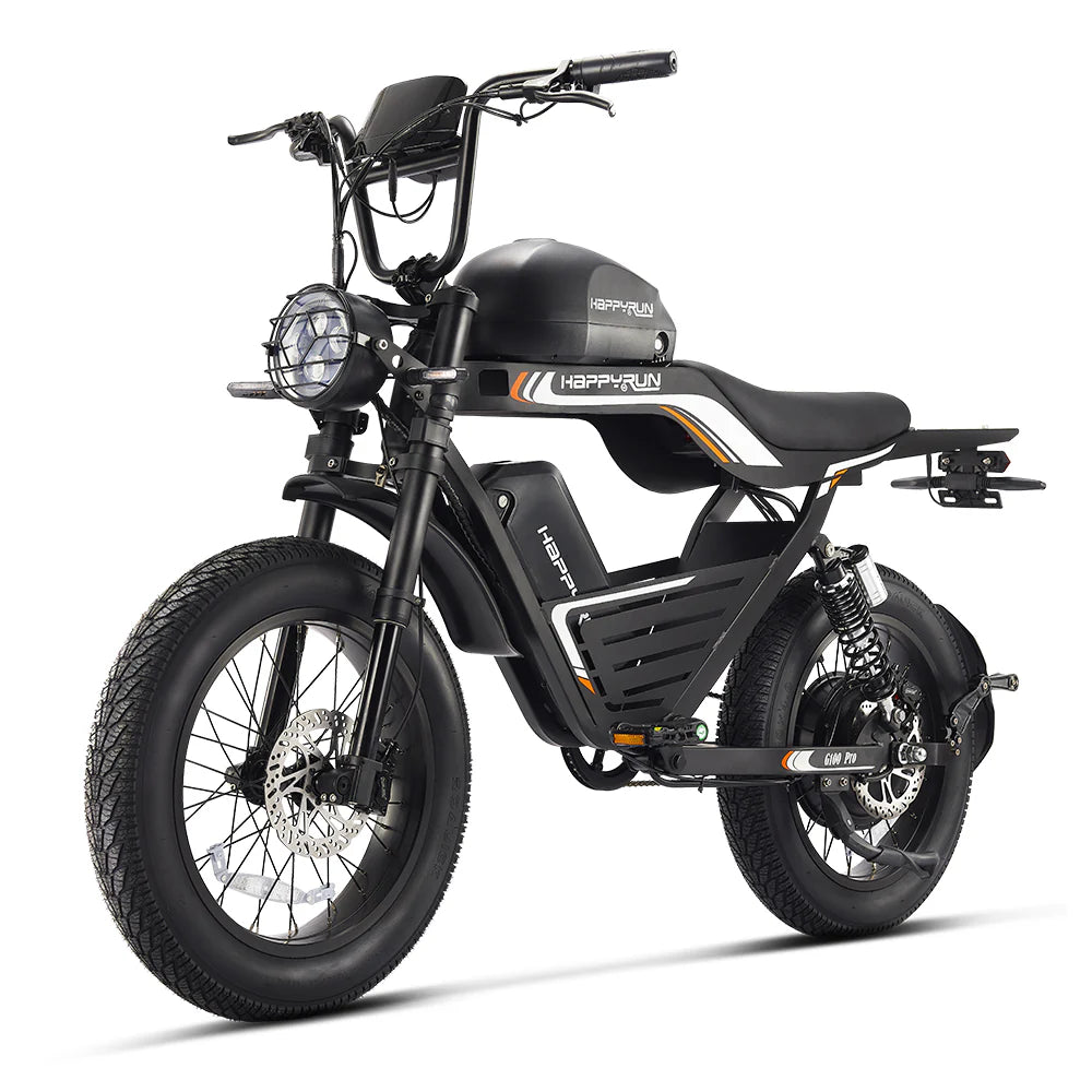 HappyRun G100 Pro Dual-Battery Electric Bike 1000W Motor 28 mph 48V 30Ah Battery