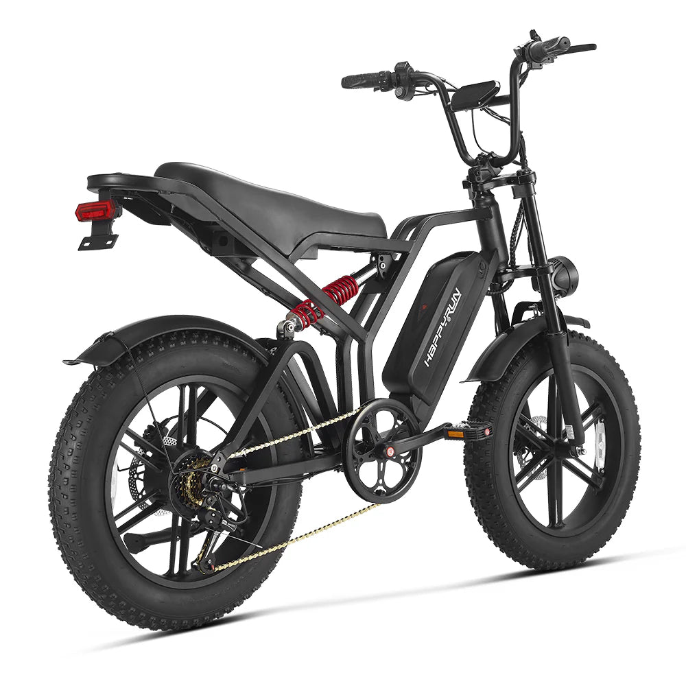 HappyRun Tank G60 – 1500W Fat Tire All-Terrain Electric Dirt Bike | Full Suspension, Hydraulic Brakes, Long-Range Battery