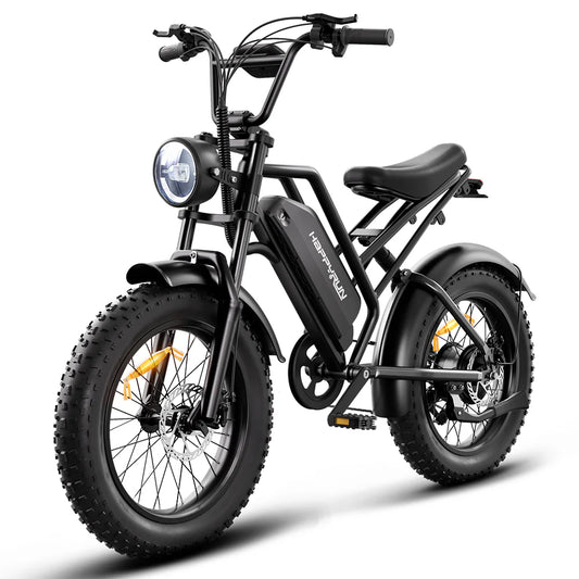 HappyRun Tank G50 – 1500W Cargo & City Electric Bike | 20" Fat Tires, Full Suspension, Long-Range Battery