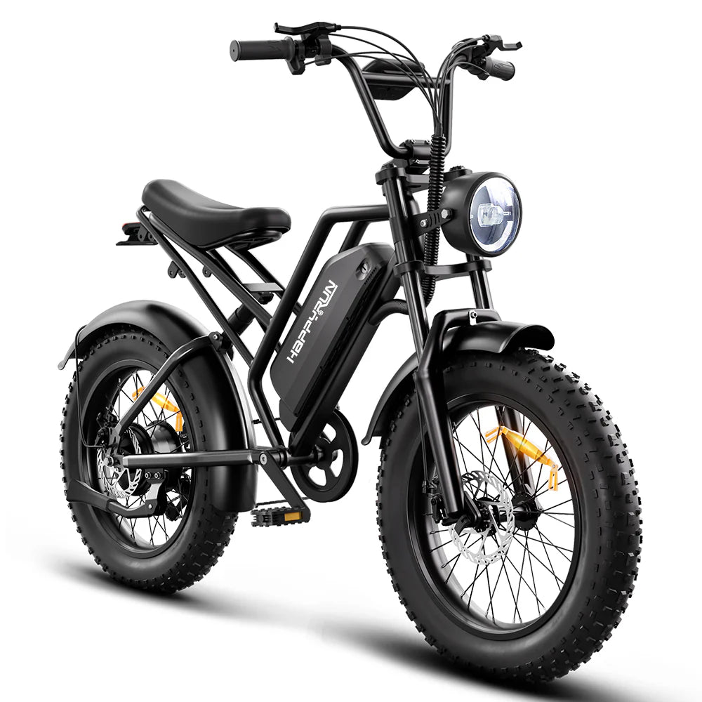 HappyRun Tank G50 – 1500W Cargo & City Electric Bike | 20" Fat Tires, Full Suspension, Long-Range Battery