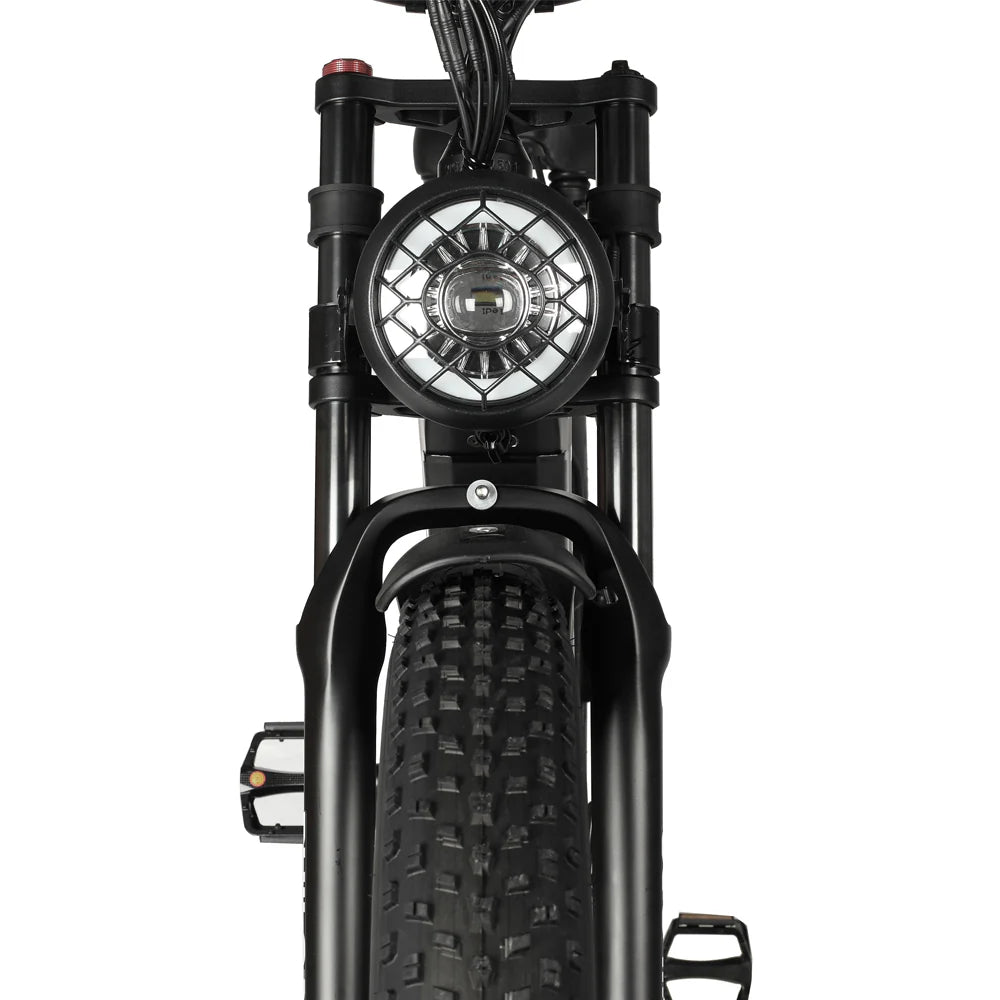PHILODO Hunter 52V Full Suspension Electric Bike – 1500W Peak, 36 MPH, 52V 23Ah Battery, Fat Tire All-Terrain eBike