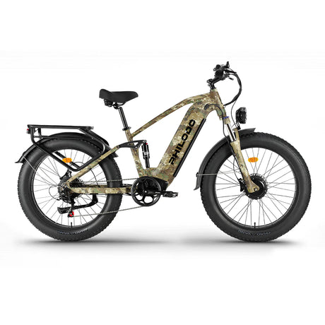 PHILODO FALCON Step-Over 60V Dual Motor Electric Bike – 5000W Peak, 40-45 MPH, 60V 32Ah UL Battery, Full Suspension Fat Tire eBike