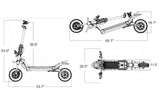Kaabo King GTR Electric Scooter – 65 MPH, Dual 2000W Motors, 72V 35Ah Battery