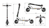 Kaabo Mantis King Pro Electric Scooter – 37 MPH, Dual 1200W Motors, 60V 18Ah Battery